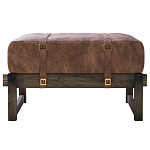 Пуф Duncan винтажная коричневая кожа  варинант исполнения - 1 | Loft Concept в Нижнем Новгороде