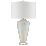 Настольная лампа стеклянная с тканевым абажуром Edges варинант исполнения - 4 | Loft Concept в Нижнем Новгороде