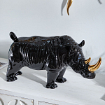 Статуэтка черный носорог с золотыми рогами Golden Horned Black Rhino варинант исполнения - 5 | Loft Concept в Нижнем Новгороде