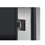 Шкаф-витрина цвета графит с полками и стеклянной дверью Strict Lines варинант исполнения - 4 | Loft Concept в Нижнем Новгороде