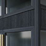 Витрина Primo со стеклянными фасадами и 2 ящиками Черный дуб варинант исполнения - 6 | Loft Concept в Нижнем Новгороде