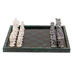 Шахматы Русские сказки с доской из натурального камня Змеевик Decorative Thematic Chess варинант исполнения - 1 | Loft Concept в Нижнем Новгороде