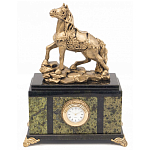 Часы настольные из натурального камня с декором в виде коня Horse Stone Clock варинант исполнения - 1 | Loft Concept в Нижнем Новгороде