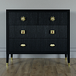 Бельевой Комод с 4 ящиками Elsa Dreams Black варинант исполнения - 4 | Loft Concept в Нижнем Новгороде