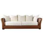 Элитарный современный диван Birmingham с кожаной спинкой варинант исполнения - 4 | Loft Concept в Нижнем Новгороде