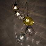 Люстра каскадная с 5-ю разноцветными стеклянными плафонами Kaleido варинант исполнения - 4 | Loft Concept в Нижнем Новгороде