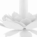 Торшер с декором в виде белого цветка магнолии на каркасе и черным абажуром White Magnolia варинант исполнения - 2 | Loft Concept в Нижнем Новгороде