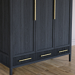 Большой Шкаф Primo Черный дуб с 3 дверьми и 3 выдвижными ящиками варинант исполнения - 3 | Loft Concept в Нижнем Новгороде