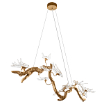 Люстра подвесная линейная с прозрачными стеклянными птичками на ветвях Serip Voa варинант исполнения - 4 | Loft Concept в Нижнем Новгороде