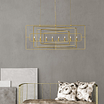 Люстра золотая из пересекающихся прямоугольных элементов Thin Intersecting Rectangles варинант исполнения - 3 | Loft Concept в Нижнем Новгороде