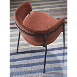 Стул полукруглый мягкий с буклированной обивкой Chair with Boucle Upholstery варинант исполнения - 5 | Loft Concept в Нижнем Новгороде