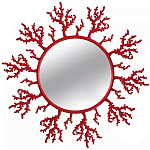 Круглое настенное зеркало Coral Mirror Red варинант исполнения - 1 | Loft Concept в Нижнем Новгороде