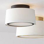 Потолочный светильник с круглым хлопковым абажуром Frosted Diffuser варинант исполнения - 2 | Loft Concept в Нижнем Новгороде