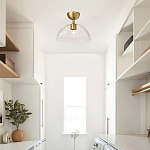 Потолочный светильник с широким полусферическим плафоном из прозрачного стекла Alora Mood варинант исполнения - 5 | Loft Concept в Нижнем Новгороде