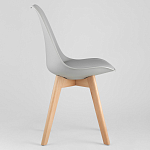 Стул с основой из пластика и мягким сиденьем Arvika Grey варинант исполнения - 3 | Loft Concept в Нижнем Новгороде