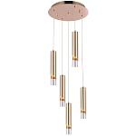 Подвесной светильник Metal Acrylic Tube Five Gold Hanging Lamp варинант исполнения - 2 | Loft Concept в Нижнем Новгороде