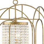 Люстра золотая с внутренним цилиндром из хрустальных бусин Romantic Lantern варинант исполнения - 1 | Loft Concept в Нижнем Новгороде