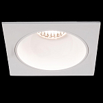 Встраиваемый спот светодиодный квадаратный белого цвета с круглым углублением Ombra Lux  варинант исполнения - 1 | Loft Concept в Нижнем Новгороде