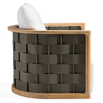 Дизайнерское уличное кресло из массива дерева с плетеной спинкой PALINFRASCA Armchair варинант исполнения - 7 | Loft Concept в Нижнем Новгороде