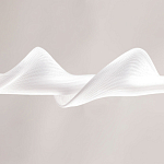 Люстра горизонтальная с волнистым белым плафоном Golden Swirl варинант исполнения - 5 | Loft Concept в Нижнем Новгороде