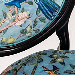 Стул из массива бука бирюзовый с изображением птиц в саду Turquoise Chinoiserie Bird Chair варинант исполнения - 2 | Loft Concept в Нижнем Новгороде
