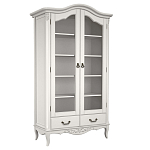 Шкаф книжный белый из массива бука с 5-ю полками и 2-мя ящиками в стиле прованс White Provence варинант исполнения - 1 | Loft Concept в Нижнем Новгороде