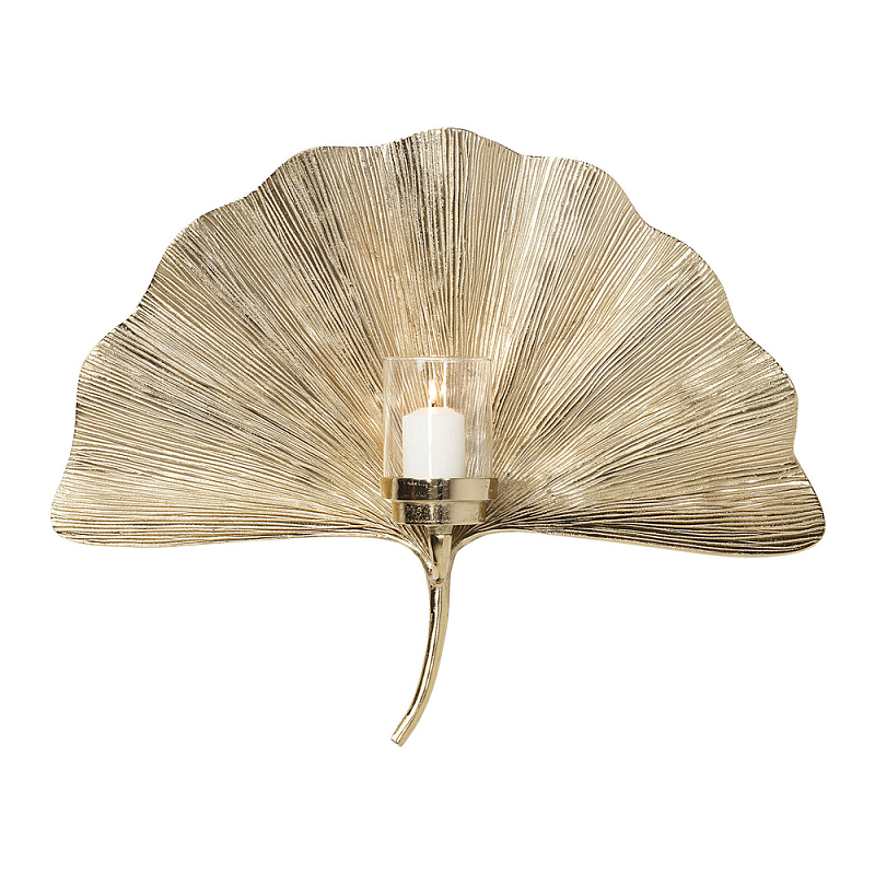 Большой Настенный Подсвечник золотой Лист Пальмы Золотой в Нижнем Новгороде | Loft Concept 