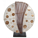 Настольная лампа из перламутра и дерева на подставке Indonesian Round Shell варинант исполнения - 1 | Loft Concept в Нижнем Новгороде