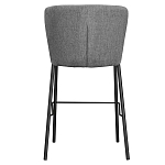 Стул барный серый с широкой закругленной спинкой Bar Chair Gray варинант исполнения - 4 | Loft Concept в Нижнем Новгороде
