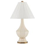 Настольная лампа с фактурным конусовидным абажуром и кожаным каркасом Malifis варинант исполнения - 4 | Loft Concept в Нижнем Новгороде