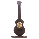 Часы настольные в виде гитары из натурального камня Обсидиан Stone Clock варинант исполнения - 3 | Loft Concept в Нижнем Новгороде