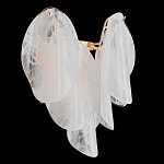 Бра из полупрозрачных овальных лепестков из стекла с металлическим основанием золотого цвета Nazaire Glass Lighting варинант исполнения - 1 | Loft Concept в Нижнем Новгороде