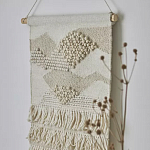 Панно из шерсти и хлопка с узором Beige Calista Serene варинант исполнения - 6 | Loft Concept в Нижнем Новгороде