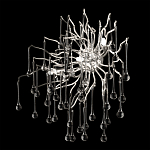 Бра с лучеобразным основанием и подвесками из прозрачного стекла в виде длинных капель Droplet Chandelier варинант исполнения - 12 | Loft Concept в Нижнем Новгороде