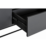 ТВ-тумба цвета графит с  2-мя дверцами и ящиком Strict Lines варинант исполнения - 4 | Loft Concept в Нижнем Новгороде