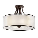 Потолочный светильник с двойным цилиндрическим плафоном из белого стекла и прозрачной органзы Kichler варинант исполнения - 17 | Loft Concept в Нижнем Новгороде