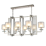 Люстра прямоугольной формы с 8-ю цилиндрическими плафонами из стекла Laurent варинант исполнения - 2 | Loft Concept в Нижнем Новгороде