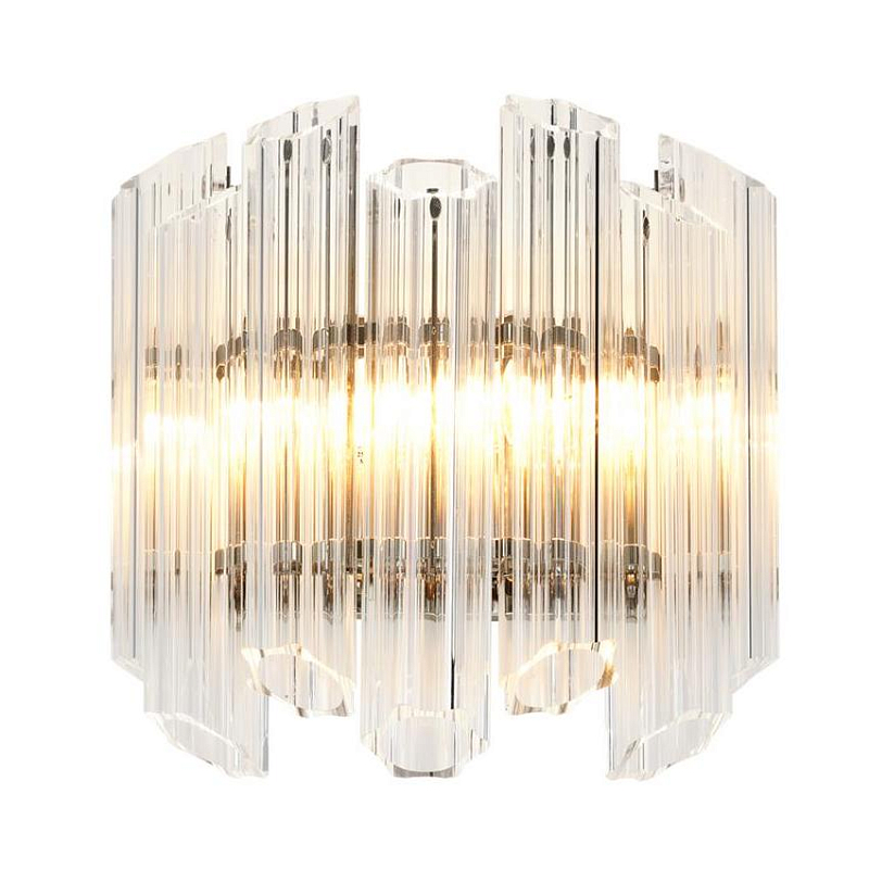 Бра Wall Lamp Vittoria Clear Никель Прозрачное Стекло в Нижнем Новгороде | Loft Concept 