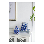 Ваза с крышкой в китайском стиле Oriental Blue & White Ornament Vases варинант исполнения - 4 | Loft Concept в Нижнем Новгороде