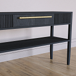 Дизайнерская Консоль с полкой и ящиком Primo Черный дуб варинант исполнения - 3 | Loft Concept в Нижнем Новгороде