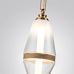 Подвесной светильник со стеклянным плафоном и декоративной вставкой из текстурного камня Tectona  варинант исполнения - 5 | Loft Concept в Нижнем Новгороде