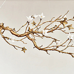 Люстра в виде золотой ветки с цветами Glass Flower Pendant Light варинант исполнения - 7 | Loft Concept в Нижнем Новгороде