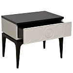 Тумбочка прикроватная с ящиком черно-серого цвета Noble Nightstand варинант исполнения - 2 | Loft Concept в Нижнем Новгороде