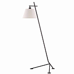 Торшер с черным наклонным корпусом и конусовидным абажуром Black Tripod варинант исполнения - 4 | Loft Concept в Нижнем Новгороде