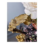 Ваза из фарфора черная с цветочной росписью и бронзовыми элементами Spring Garden варинант исполнения - 4 | Loft Concept в Нижнем Новгороде