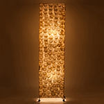 Торшер из перламутра на металлическом каркасе Indonesian Tower 3 варинант исполнения - 4 | Loft Concept в Нижнем Новгороде