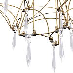 Потолочный светильник с тонкой металлической конструкцией цвета золото Quasar варинант исполнения - 4 | Loft Concept в Нижнем Новгороде