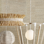 Подвесной светильник в форме купола с декором из круглых деревянных бусин White Wooden Beads Chandelier варинант исполнения - 5 | Loft Concept в Нижнем Новгороде