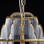 Люстра прямоугольная на цепях с прозрачными трубками и волнистым краем Nembus варинант исполнения - 10 | Loft Concept в Нижнем Новгороде