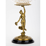 Чаша стеклянная прозрачная на бронзовой подставке с фигуркой девушки Eden Garden варинант исполнения - 2 | Loft Concept в Нижнем Новгороде